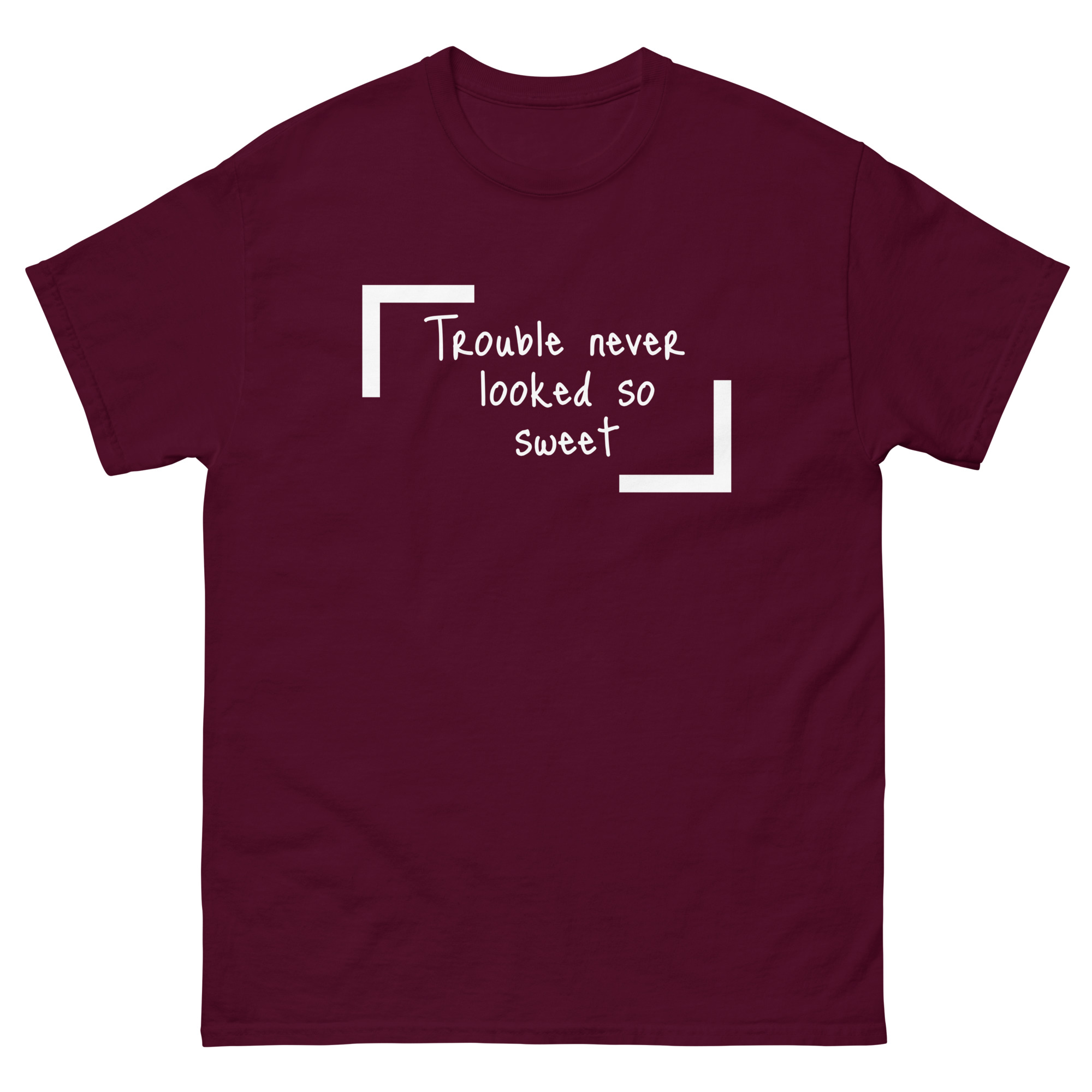 mens-classic-tee-maroon-front-6630b118700fa.jpg